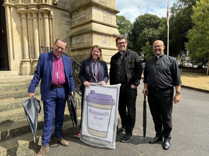 Bishop Philip and Bishop Rhiannon Give ‘Blessings to Go’ to People in Bournemouth