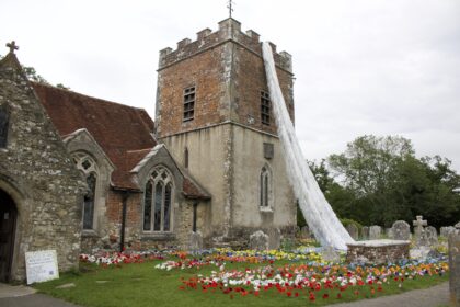 40-Foot Waterfall Installation Transforms New Forest Churchyard