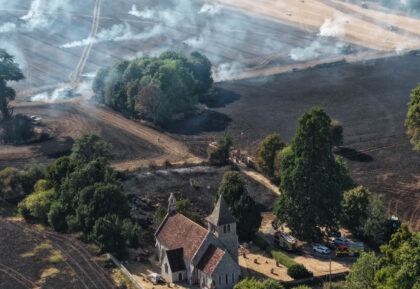 Thanksgiving Service After Historic Church Saved from Fire